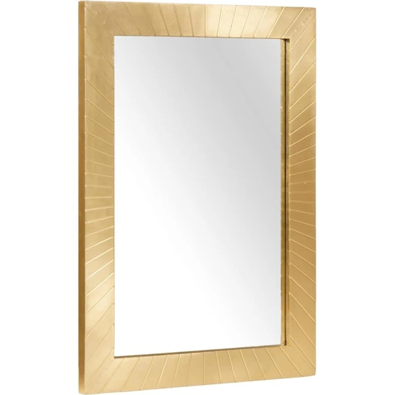 vidaXL Badeværelsesspejl Sort/Guld 50 x 2,5 x 70 cm