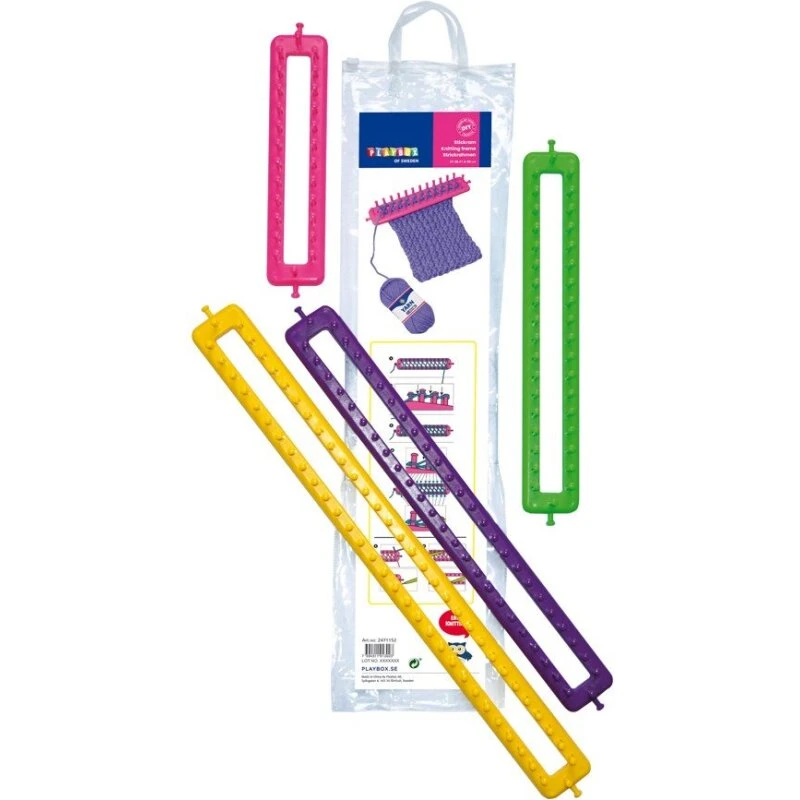 Strikkeramme lige 4-pak, 27/38/48/59 cm