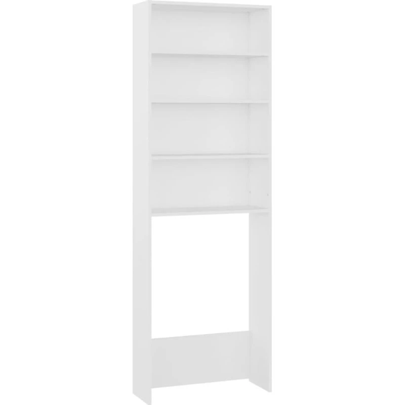 vidaXL badeværelsesskab til vaskemaskine 64x24x190 cm hvid