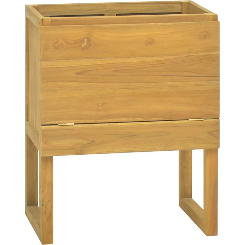 vidaXL badeværelsesskab 60x40x75 cm i massivt teaktræ