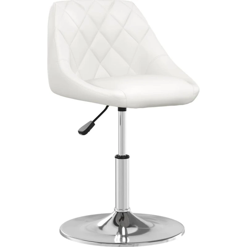 vidaXL barstol i kunstlæder, hvid – gaslift & 360°