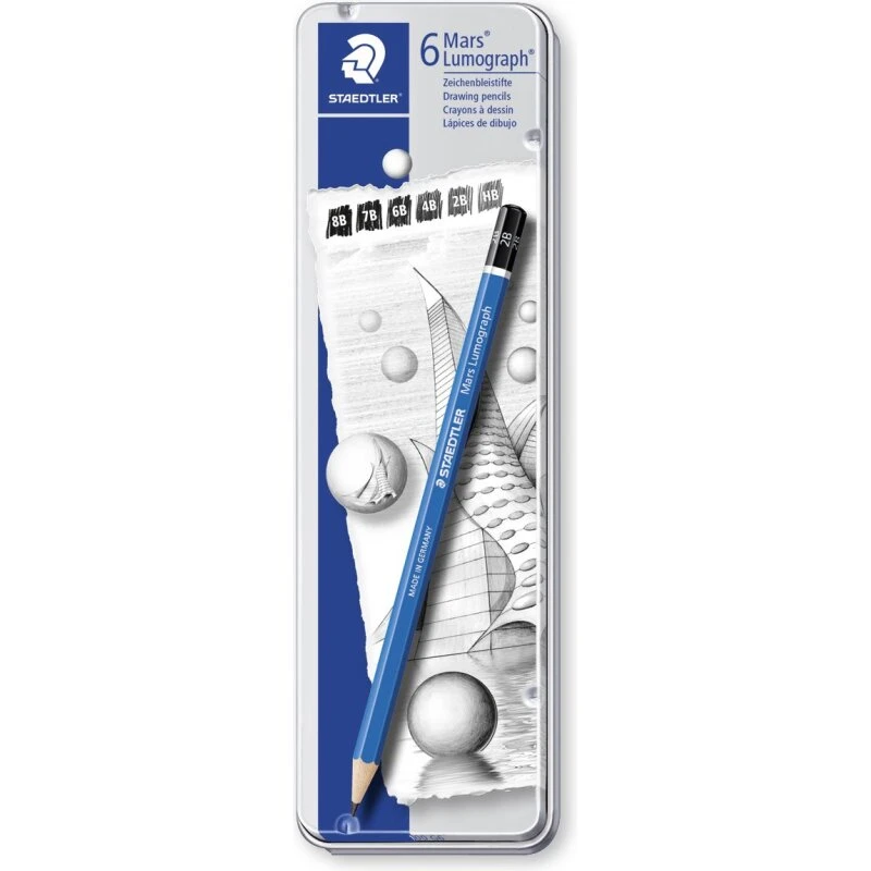 Mars Lumograph Blyantsæt 6 stk (8B–HB)
