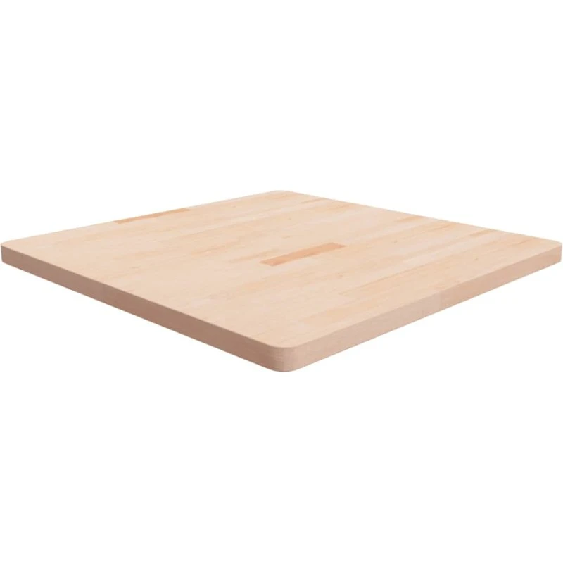 vidaXL Bordplade i massivt egetræ 90x90x4 cm ubehandlet