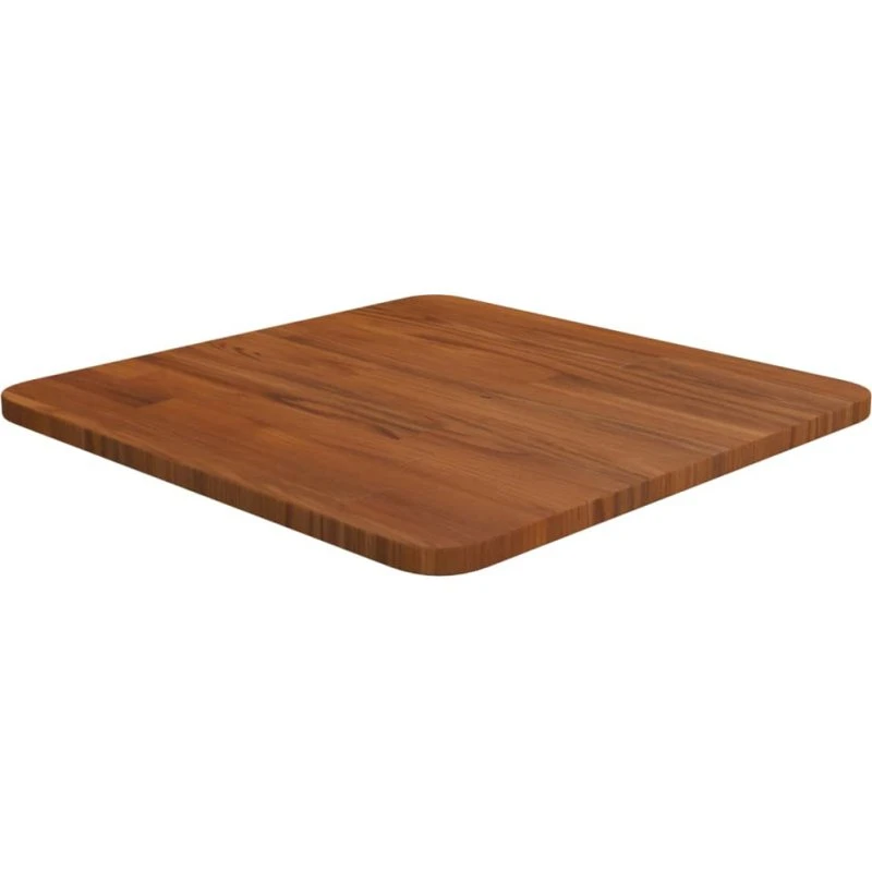vidaXL bordplade i massivt egetræ 40x40x1,5 cm mørkebrun