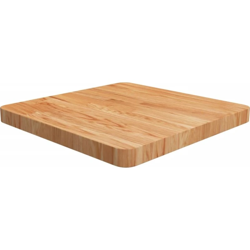 vidaXL firkantet bordplade 50x50x4 cm behandlet massivt eg lysebrun