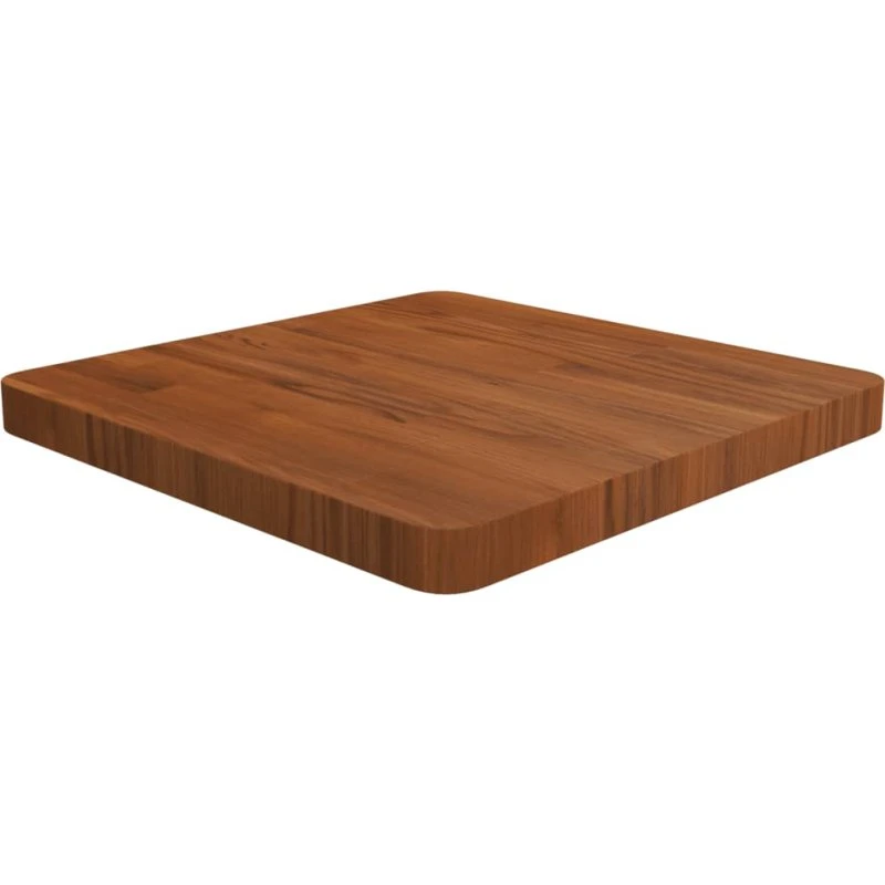 vidaXL firkantet bordplade 50x50x4 cm behandlet massivt eg mørkebrun