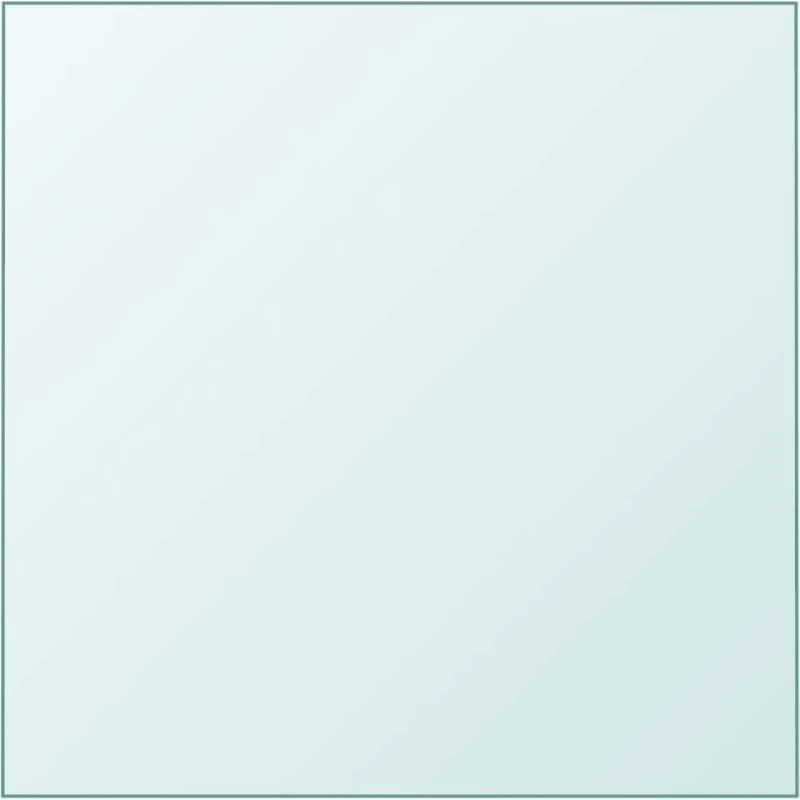 vidaXL bordplade i hærdet glas 50x50 cm, transparent