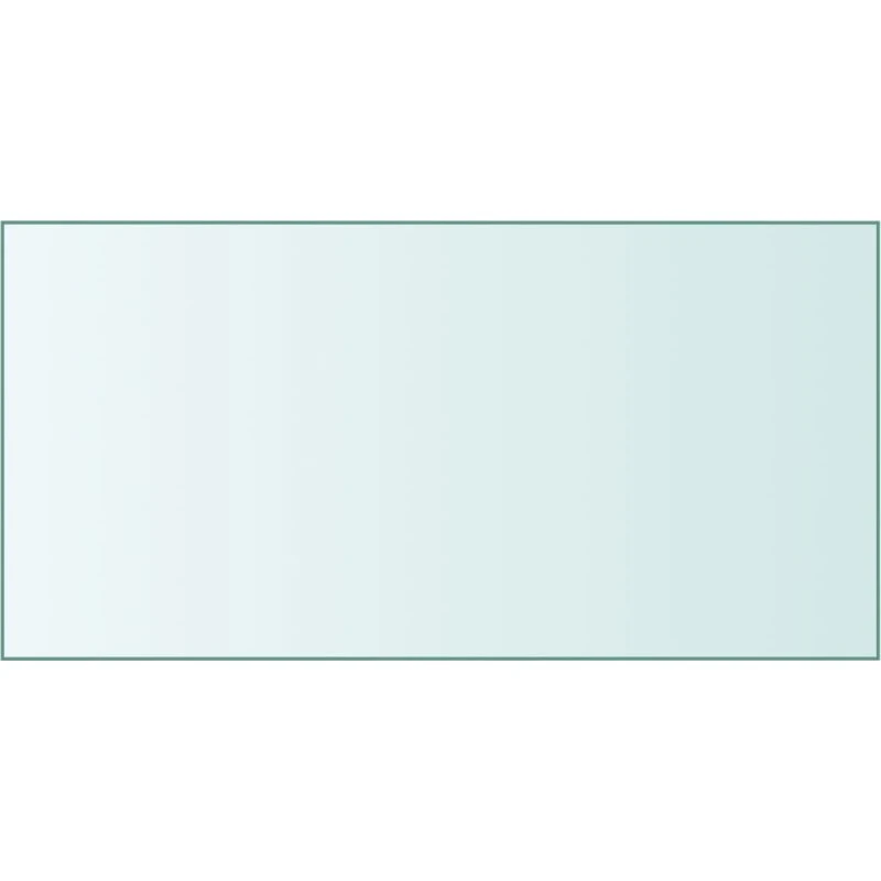 vidaXL bordplade 50x100 cm hærdet glas, transparent