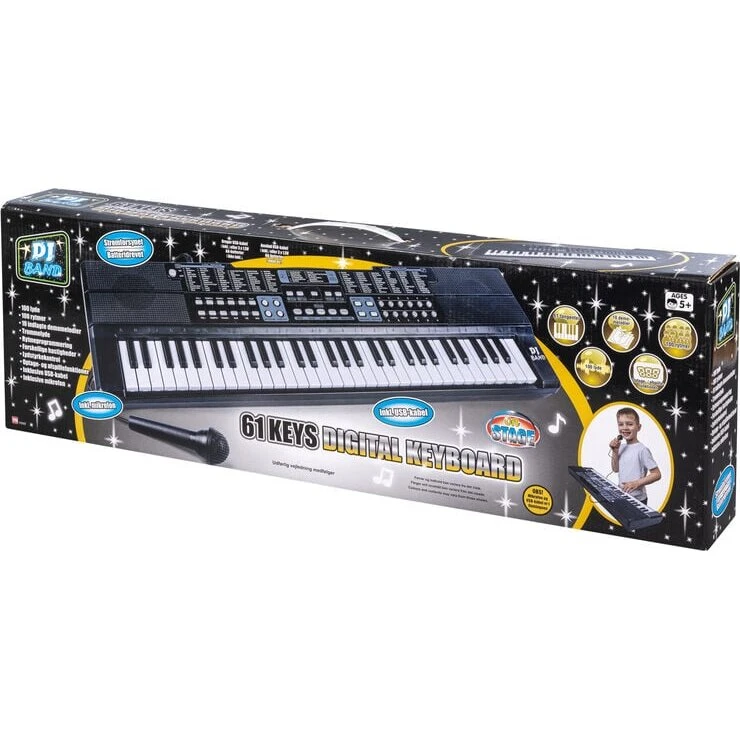 DJ 61-tangent keyboard med mikrofon og USB