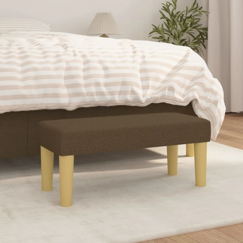 vidaXL bænk stof 70x30x30 cm mørkebrun