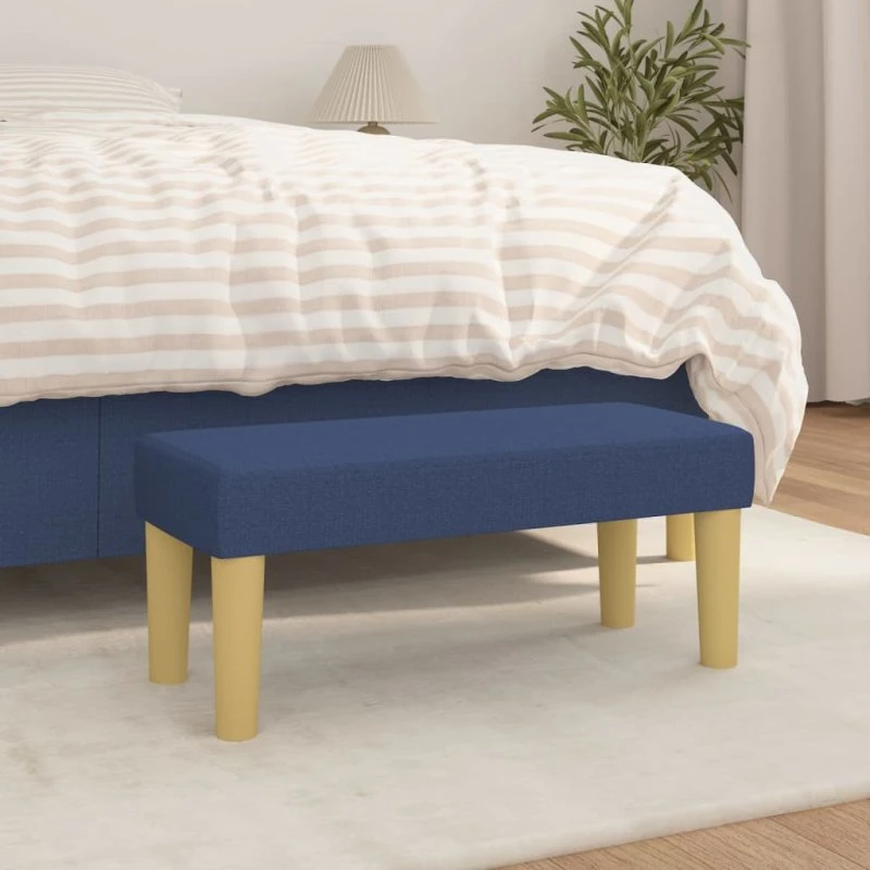 vidaXL stofbænk 70x30x30 cm - blå