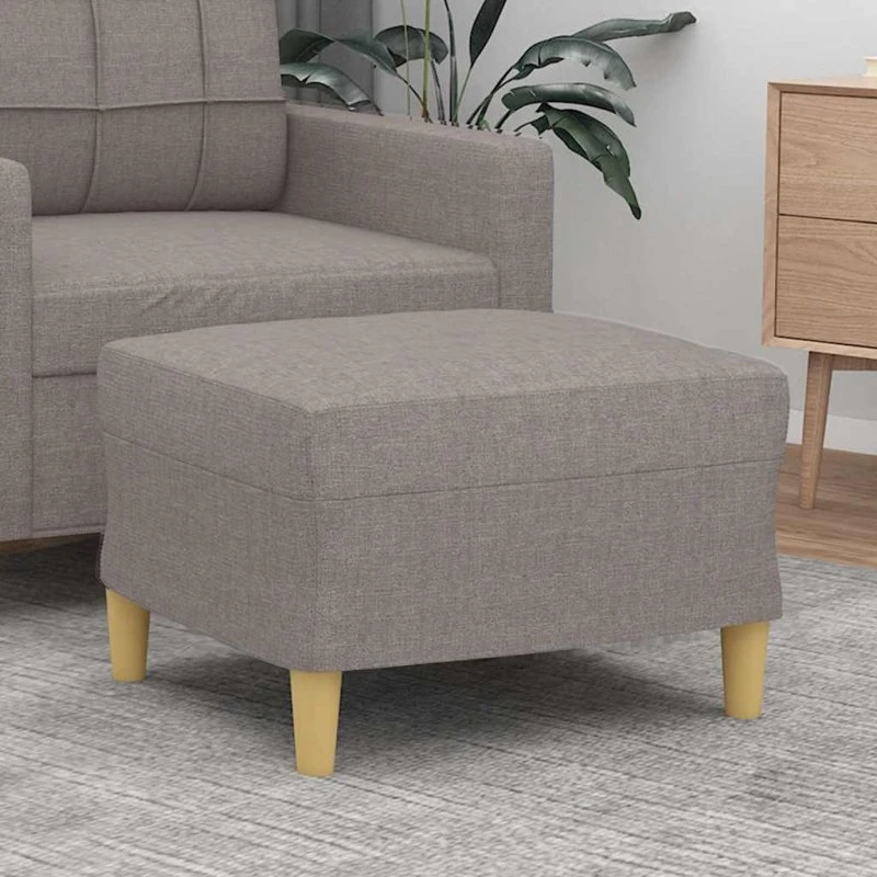 vidaXL fodskammel 60x50x41 cm stof gråbrun