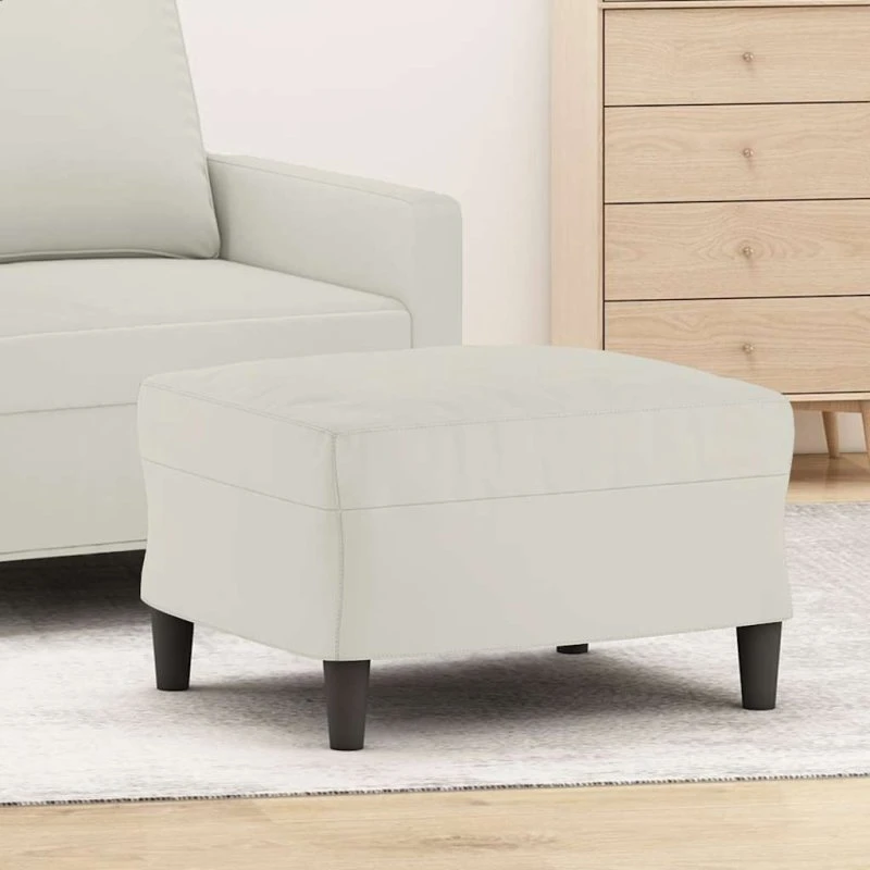 vidaXL fodskammel 60x50x41 cm velour creme