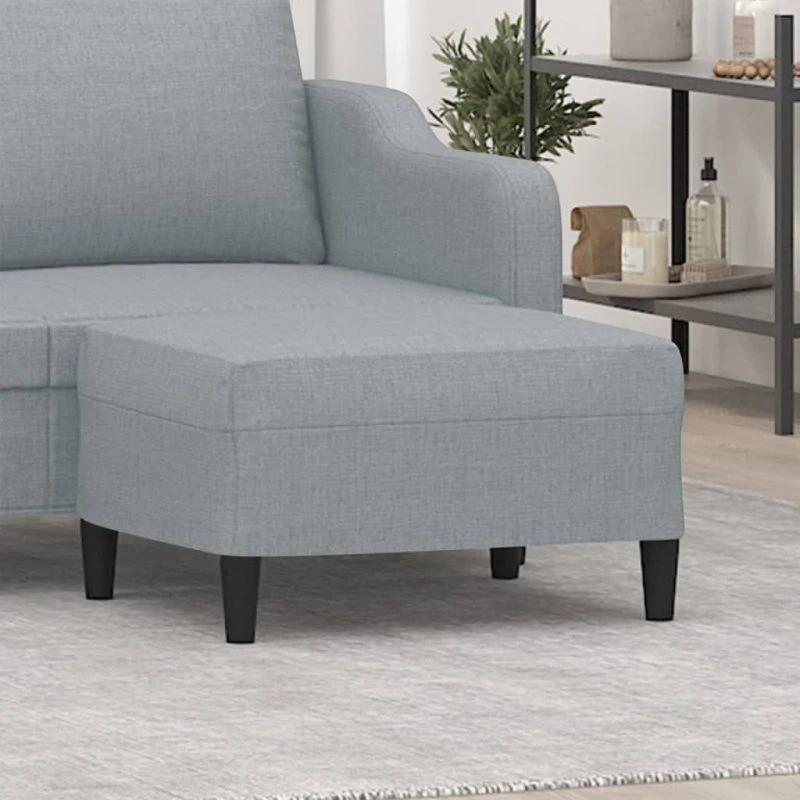 vidaXL fodskammel 70x55x41 cm stof grå