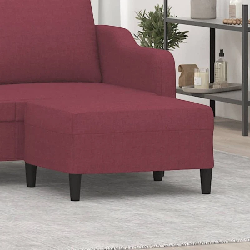 vidaXL fodskammel stof 70x55x41 cm vinrød