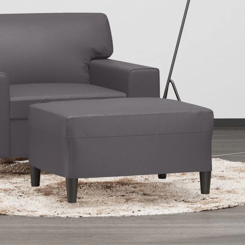 vidaXL fodskammel 70x55x41 cm kunstlæder grå