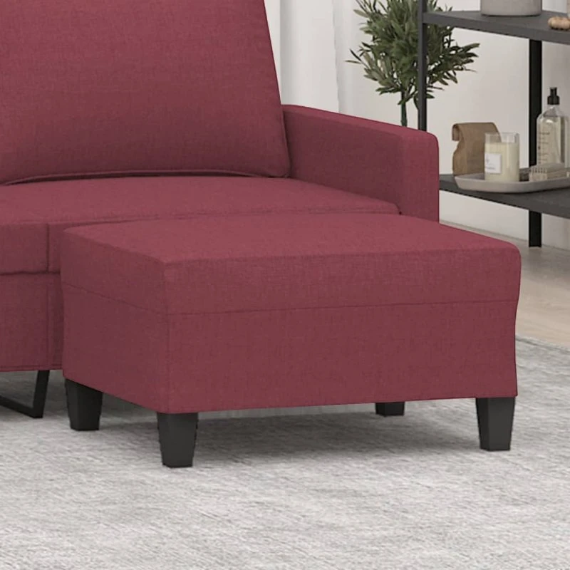 vidaXL fodskammel 70x55x41 cm stof vinrød