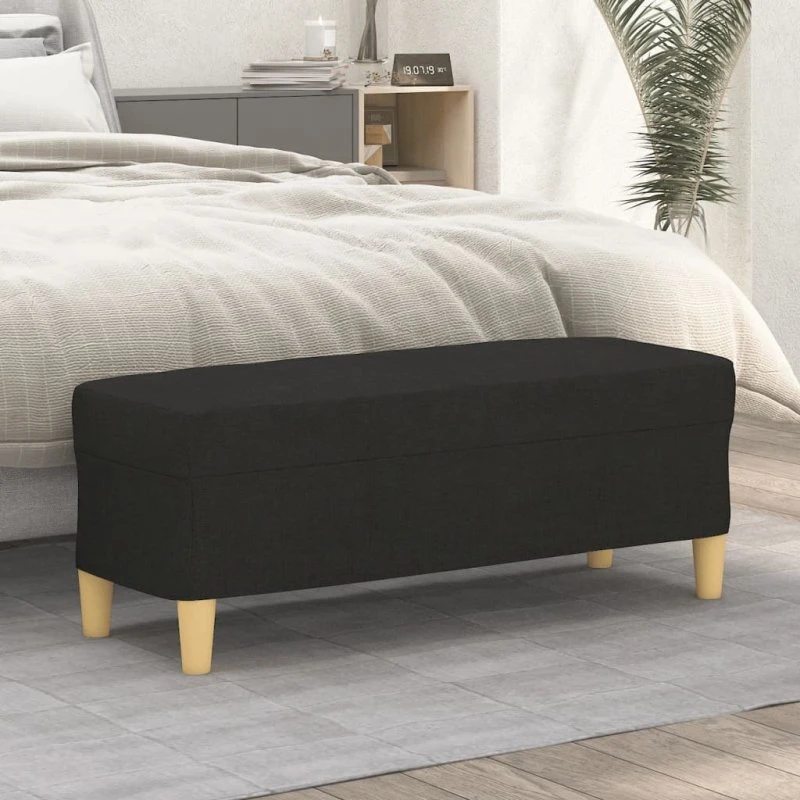 vidaXL bænk 100x35x41 cm, sort stof