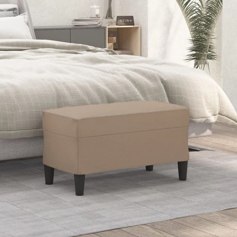vidaXL bænk 70x35x41 cm kunstlæder cappuccino
