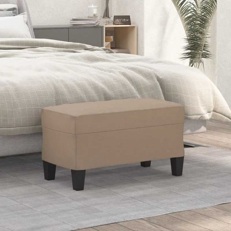 vidaXL bænk 70x35x41 cm kunstlæder cappuccino