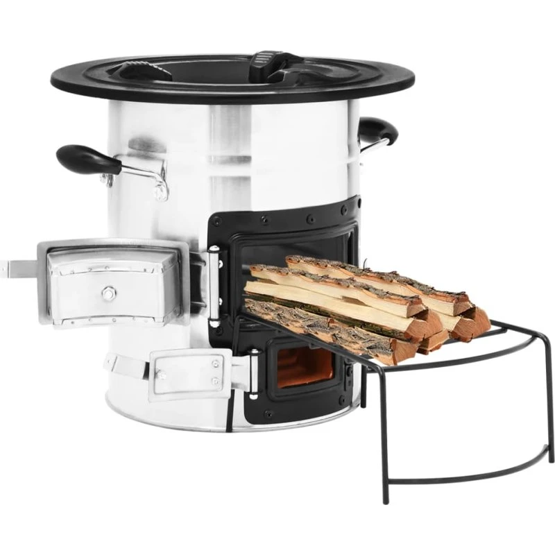 vidaXL campingovn i rustfrit stål 51,5x35x30,5 cm