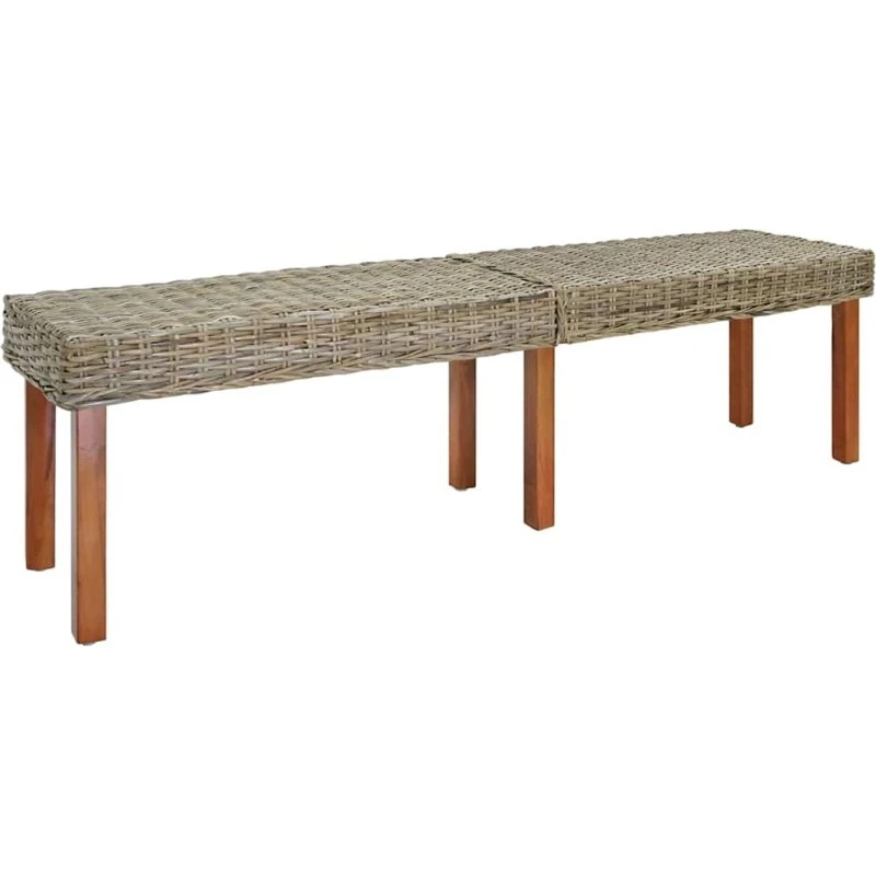 vidaXL bænk 160x35x45 cm naturfarvet massivt mangotræ