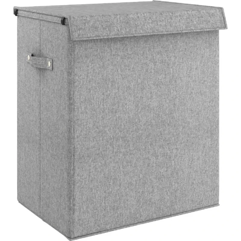 vidaXL foldbar vasketøjskurv 51x34,5x59 cm grå