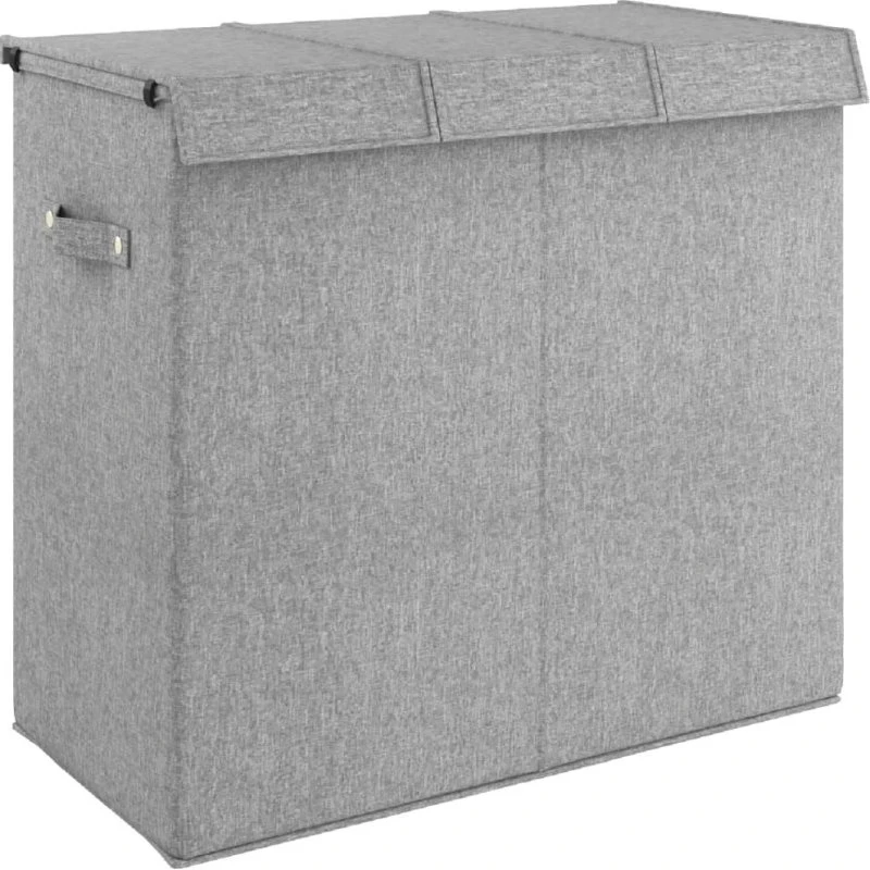 vidaXL foldbar vasketøjskurv 64,5x34,5x59 cm grå