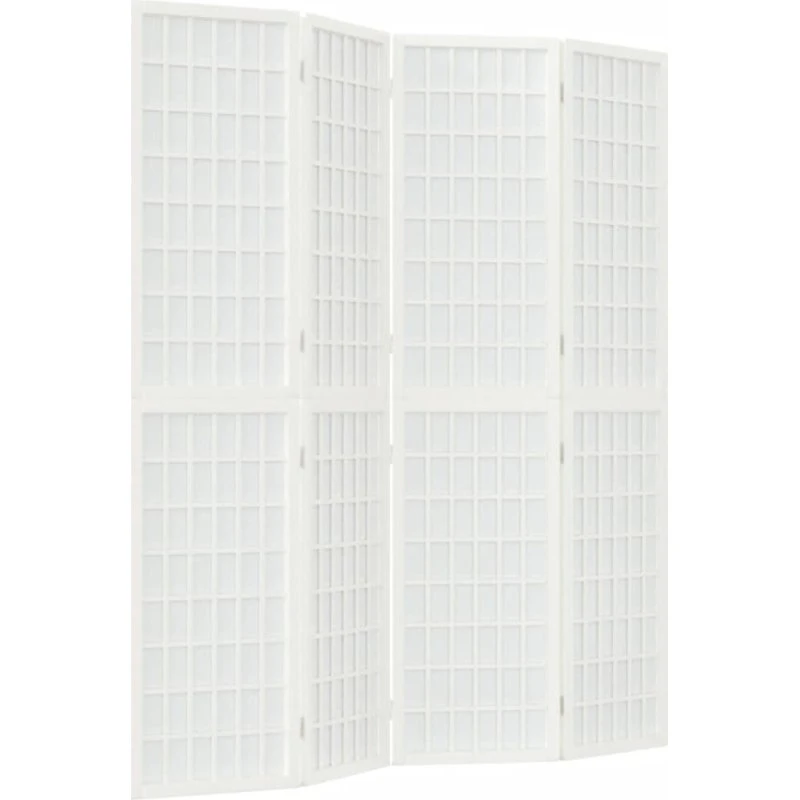 vidaXL 4-panel rumdeler 160x170 cm foldbar - japansk hvid