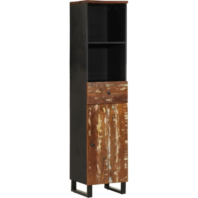 vidaXL badeværelsesskab 38x33x160 cm i massivt genbrugstræ