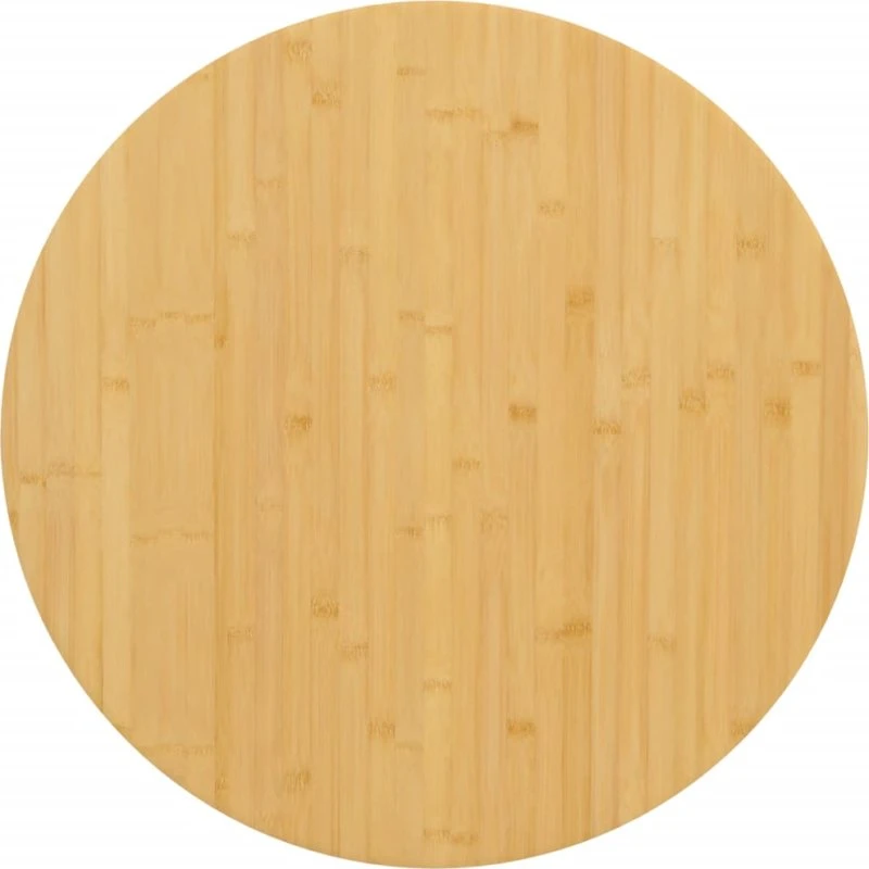vidaXL bordplade Ø60x2,5 cm bambus