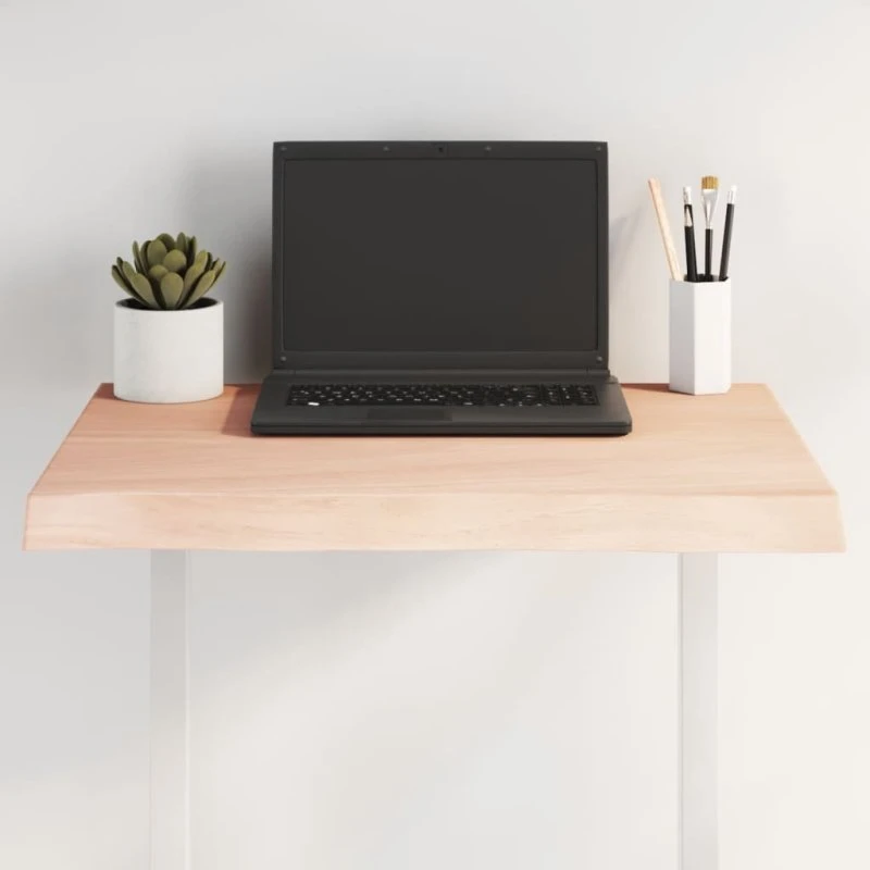 vidaXL bordplade 60x40x(2-4) cm ubehandlet egetræ, naturlig kant