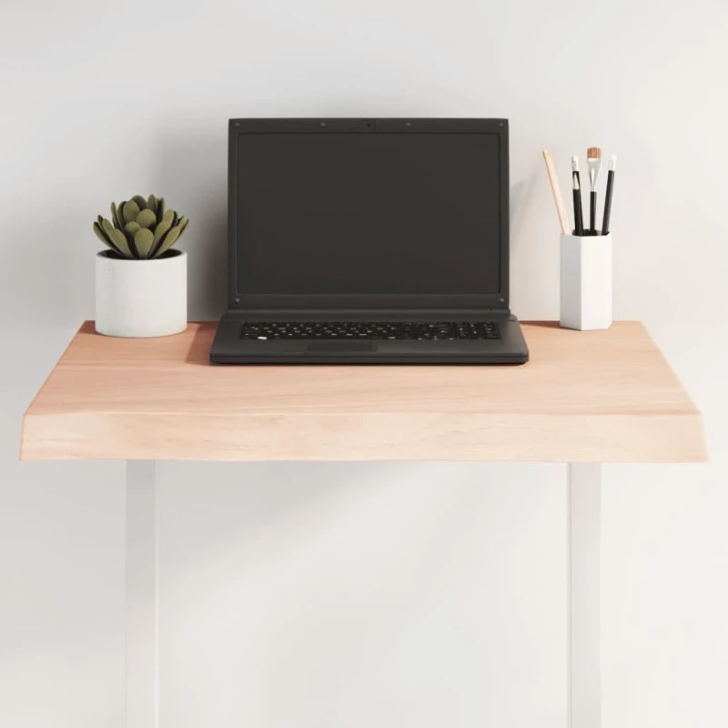 vidaXL bordplade massivt egetræ 60x50x2–4 cm, naturlig kant