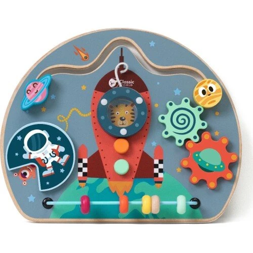 Classic World aktivitetsbræt Raket 6-i-1