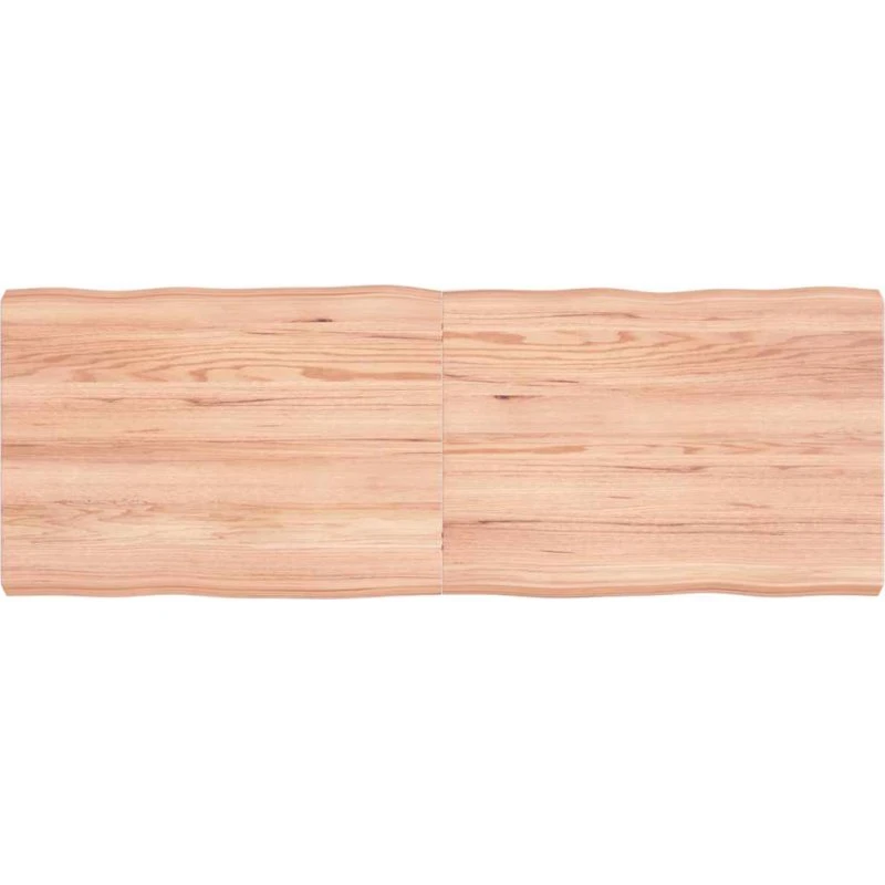 vidaXL bordplade 140x50x(2–6) cm naturkant, behandlet egetræ