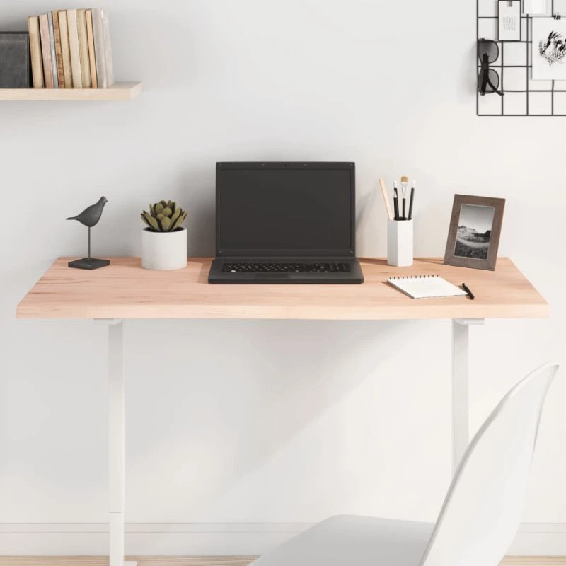 vidaXL bordplade 100x60x2 cm ubehandlet massivt egetræ