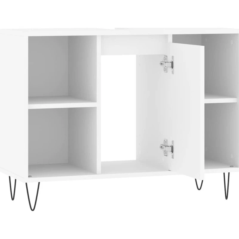 vidaXL badeværelsesskab 80x33x60 cm konstrueret træ hvid