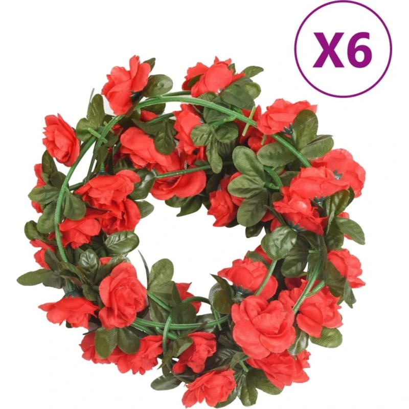Blomsterguirlande til jul, 240 cm – hvid