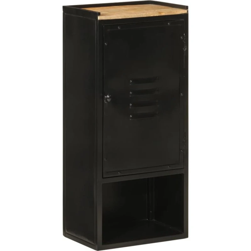 vidaXL badeværelsesskab 40x27x90 cm i jern og mangotræ