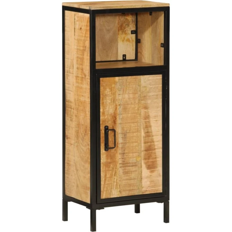 vidaXL badeværelsesskab 40x27x90 cm i massivt mangotræ og jern