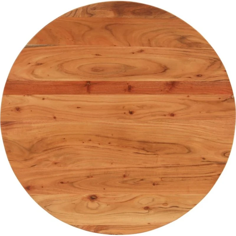 vidaXL Bordplade Ø80x2,5 cm Rund i Massivt Akacietræ