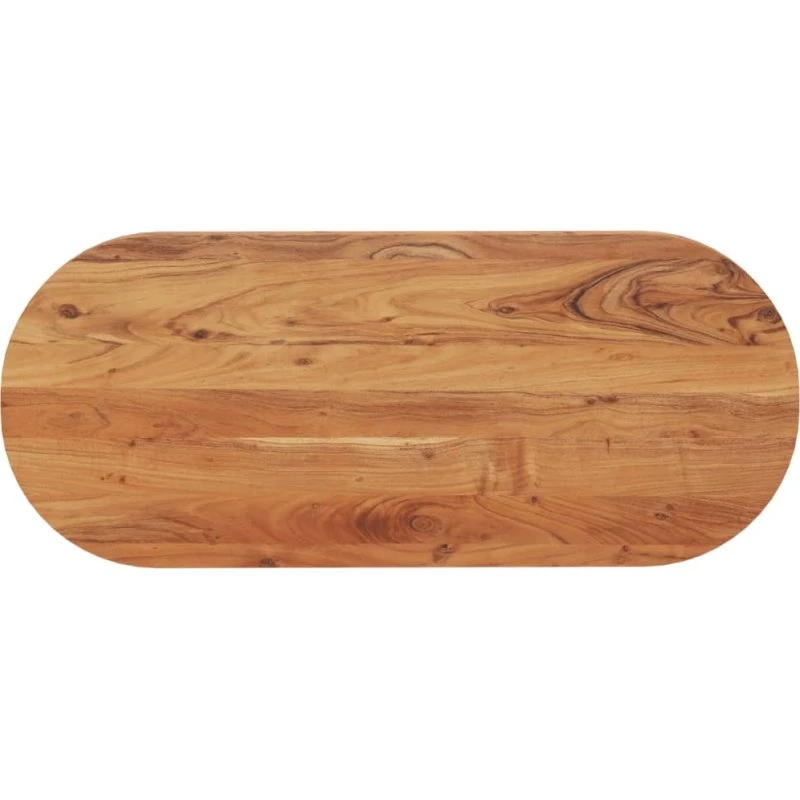 vidaXL ovalt bordplade 100x40x3,8 cm i massivt akacietræ