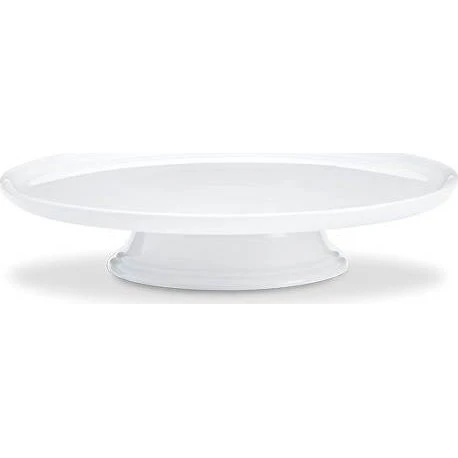 Pillivuyt kagefad på fod Ø30 cm, hvid