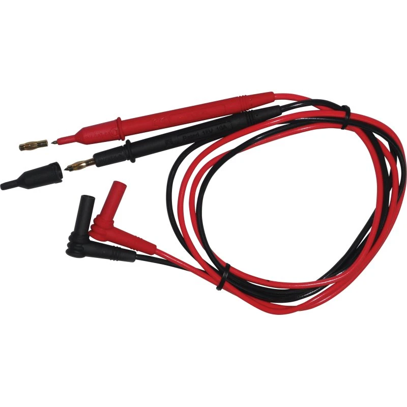 Elma prøveledningssæt Ø2/4 mm PVC 100 cm, 4 mm vinkelbananstik