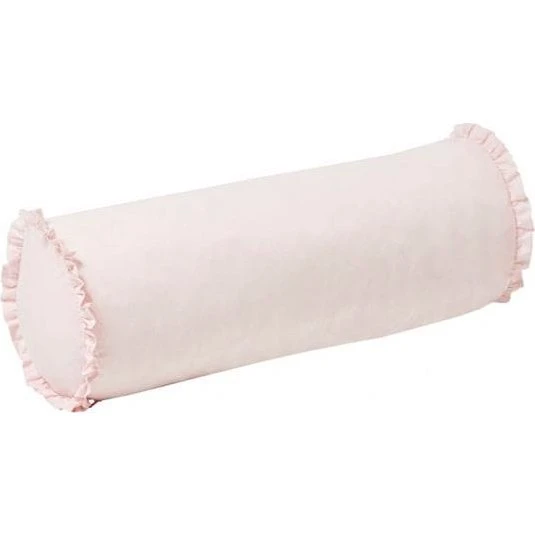 Hoppekids Pølsepude m. flæser, Rosa 23 x 70 cm