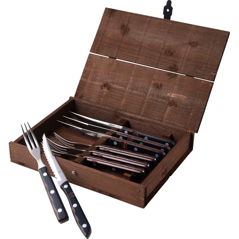 Gense Old Farmer Classic Steakbestik 8 dele Træ/Stål