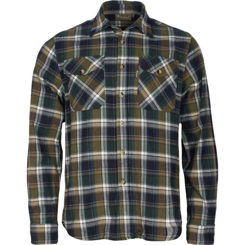 Pinewood Härjedalen flannelskjorte Green/Navy 2XL
