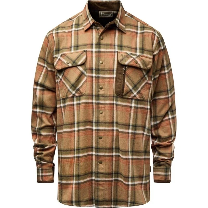 Pinewood Cornwall flannelskjorte D.Sandstone 3XL