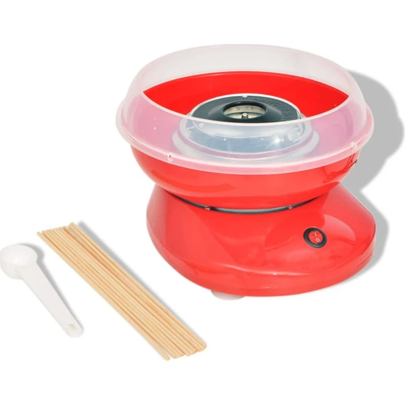 vidaXL candyfloss-maskine 480 W rød