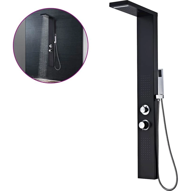 vidaXL bruserpanelsystem aluminium mat sort